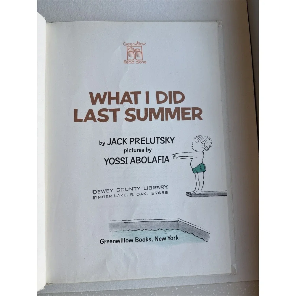 What I Did Last Summer 1984 First Edition By Jack Prelutsky HC Vtg